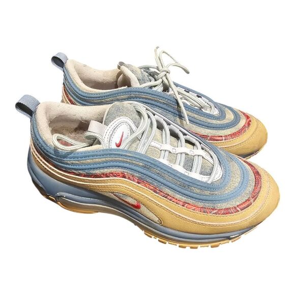 NIKE‎ AIR MAX 97 (GS) Wild West Denim - Size 6Y/8 Women's - Picture 1 of 9